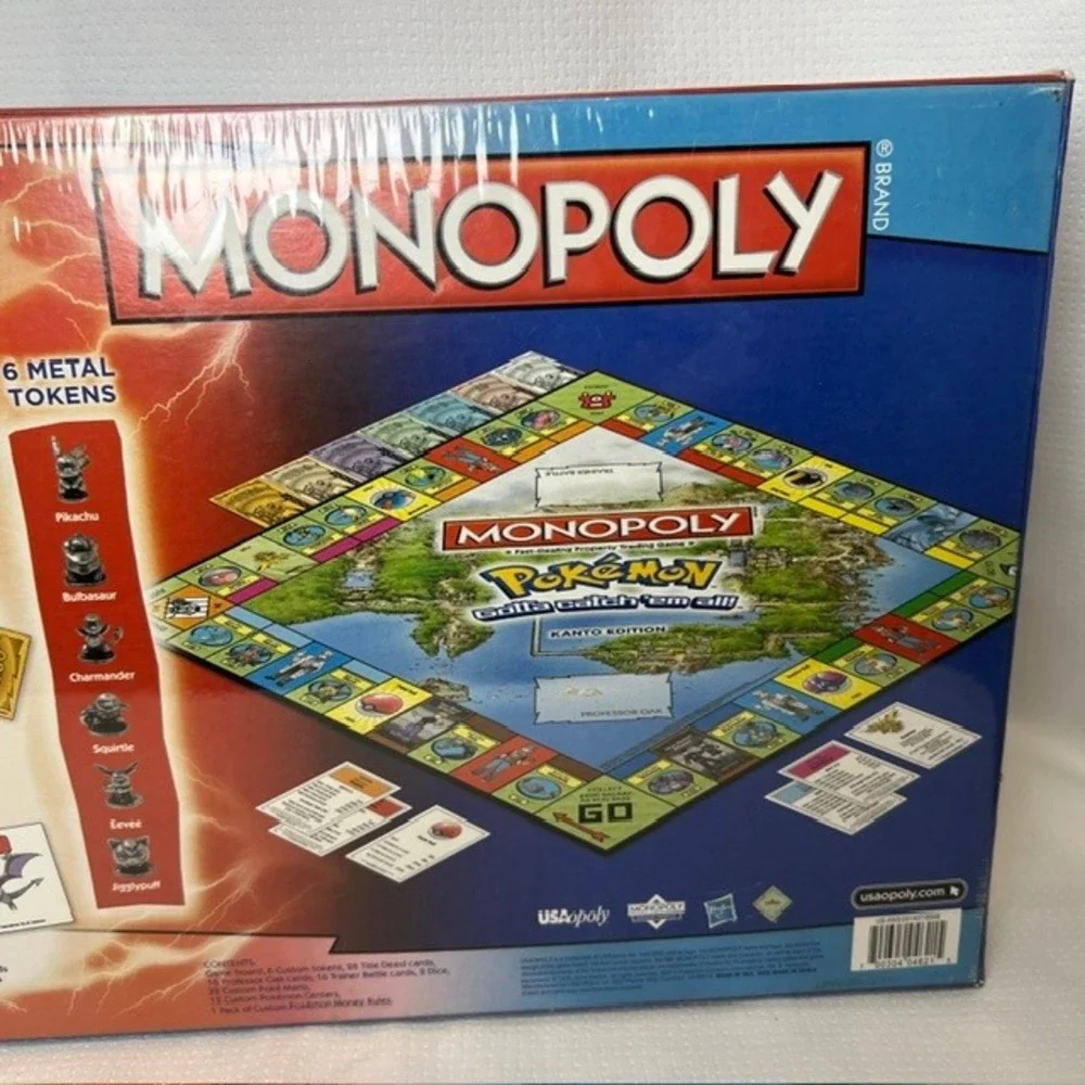 Monopoly Pokemon Kanto Edition Board Game USAopoly Charizard Blastoise New Seal - Picture 4 of 11